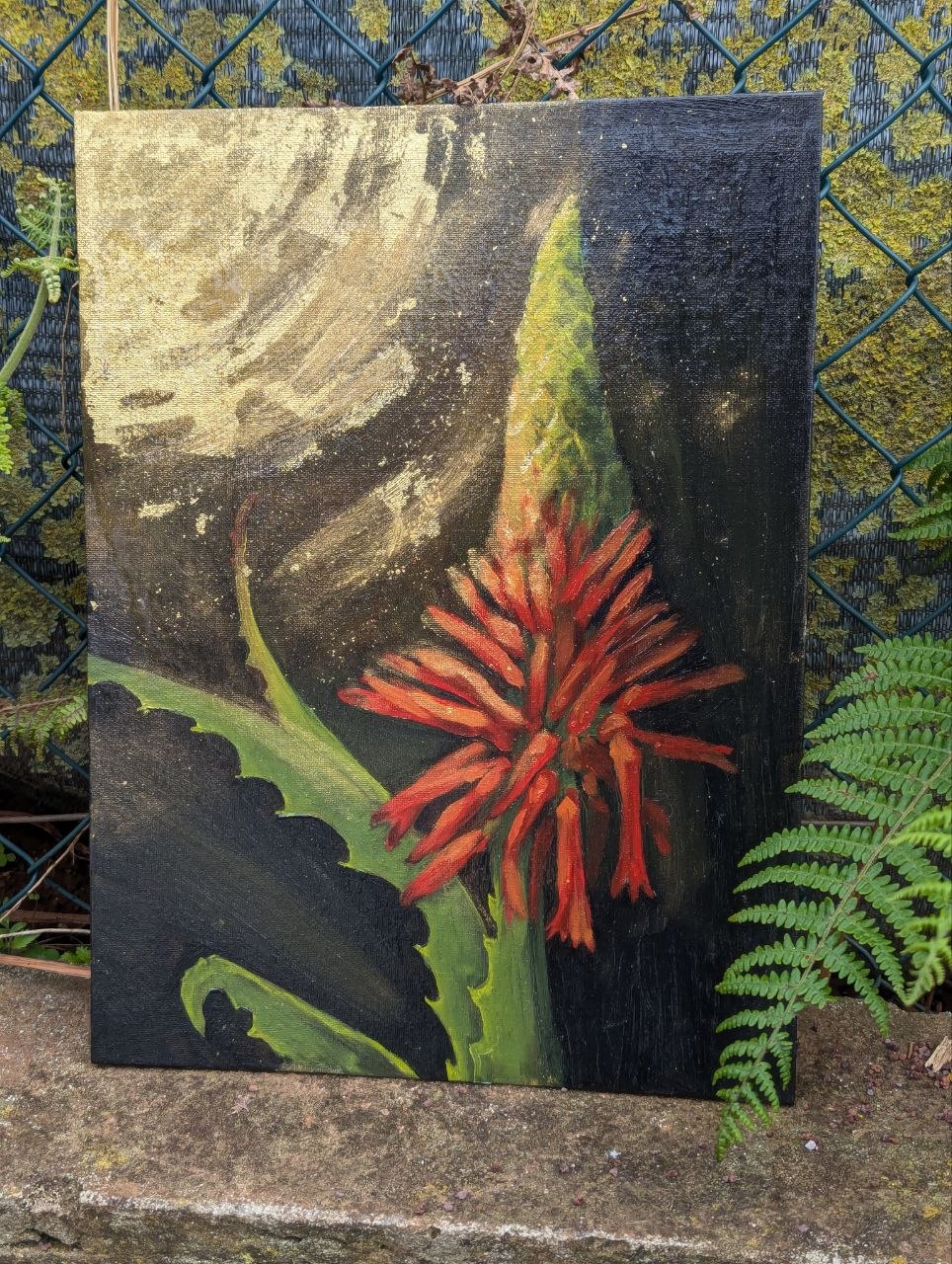 Aloe Flower with Golden Moon — photo 1