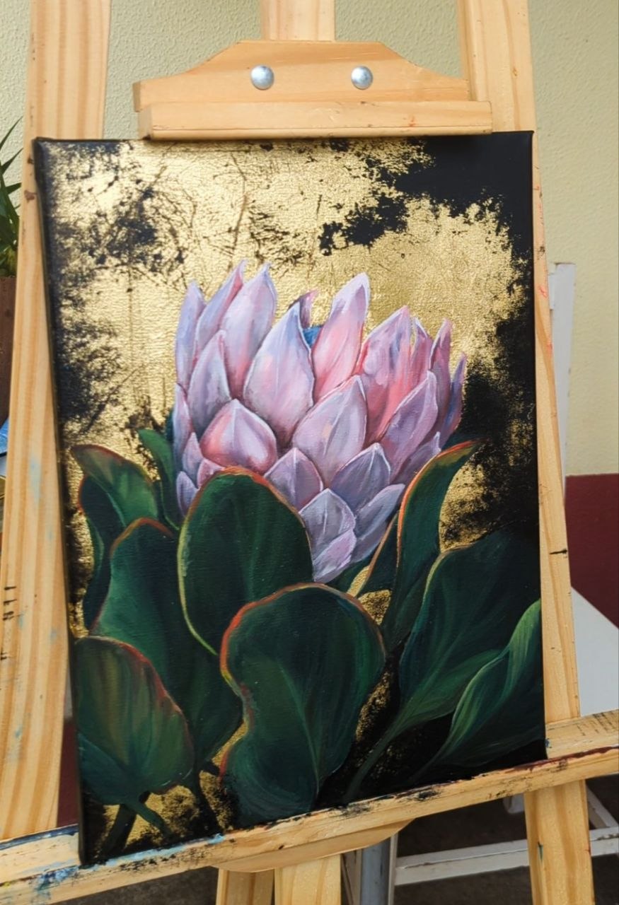 Protea — Gold Leaf on Canvas — photo 1